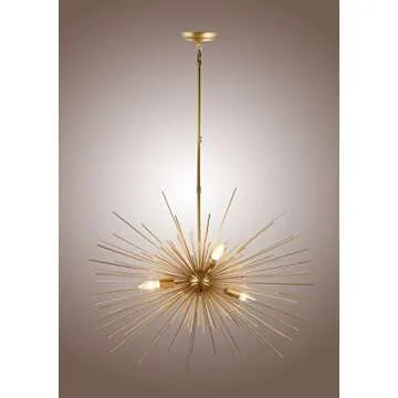 31 Inch Astra Sputnik Satellite Starburst Chandelier Urchin 4 Light (Gold)