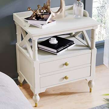 Stylish Harper & Bright Nightstand with 2 Drawers