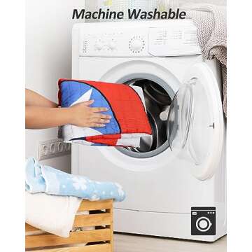 RALMAT Baby Play Mat, Washable Rug, Round Kids Rug, Soft Captain America Rug, Non-Slip Classroom Rug for Children,Toddlers, Infants, Toy Storage Bag Organizer 58x58 Inch