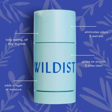 Wildist Aluminum Free Natural Deodorant for Women & Men, Long Lasting Antiperspirant, Cruelty Free, ...