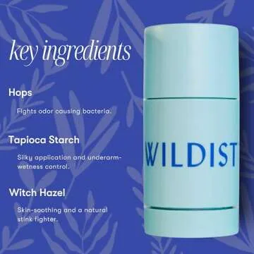 Wildist Aluminum Free Natural Deodorant for Women & Men, Long Lasting Antiperspirant, Cruelty Free, Vegan, Witchustle Rosemary & Lemongrass, 2.8 Oz