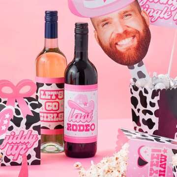 Big Dot of Happiness Last Rodeo Wine Bottle Gift Set - Perfect for Bachelorette Parties