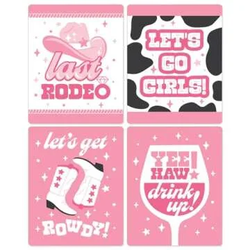 Last Rodeo Wine Bottle Labels for Bachelorette Party