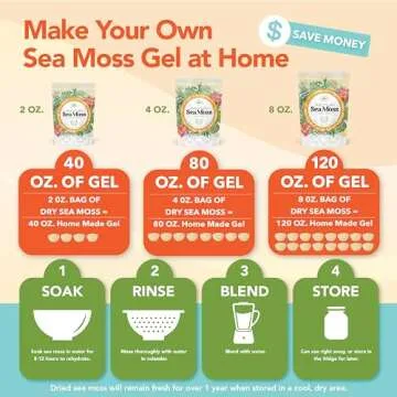 EverSmith Gold Sea Moss | 160oz Gel | Wildcrafted from St. Lucia