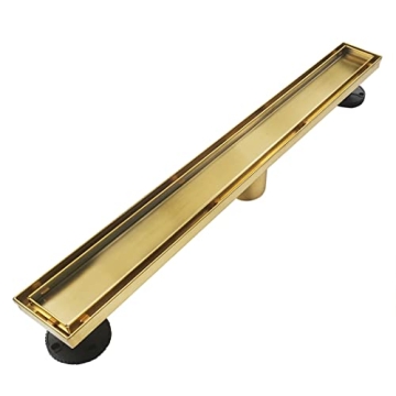 Neodrain Gold Linear Shower Drain, Stylish & Functional
