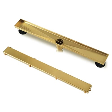Neodrain Gold Linear Shower Drain, Stylish & Functional