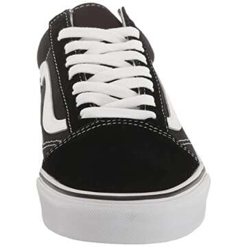 Vans Old Skool Leather, Unisex Adults’ Low-Top Trainers, Black (Black/White), 2.5 UK