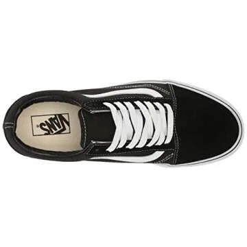 Vans Old Skool Leather, Unisex Adults’ Low-Top Trainers, Black (Black/White), 2.5 UK