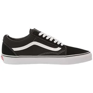 Vans Old Skool Leather, Unisex Adults’ Low-Top Trainers, Black (Black/White), 2.5 UK