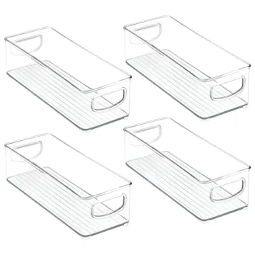 mDesign Stackable Organizing Bins for Home Storage