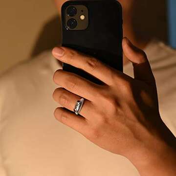 LOVECOM Real 925 Sterling Silver Rings for Women Silver Cute Frog Open Finger Rings Vintage Lovely Animal Wedding Bands Statement Ring Silver Fashion Party Jewelry Gifts (silver)