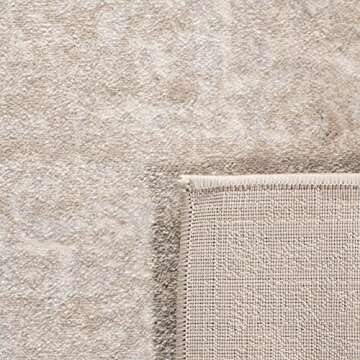 SAFAVIEH Carnegie Collection Area Rug - 10' x 14', Light Beige & Cream, Vintage Distressed Design, Non-Shedding & Easy Care, Ideal for High Traffic Areas in Living Room, Bedroom (CNG631B)