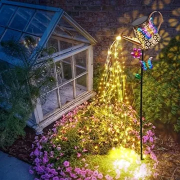 Solar Watering Can with Lights: Outdoor Garden Decor