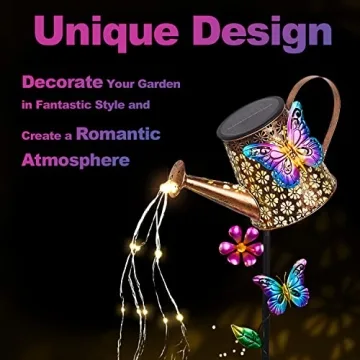 Solar Watering Can with Lights: Outdoor Garden Decor
