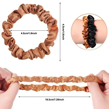 48 Satin Hair Scrunchies Bulk Soft Elastic Silk Hair Bands