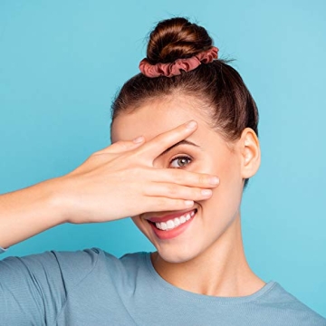 48 Satin Hair Scrunchies Bulk Soft Elastic Silk Hair Bands