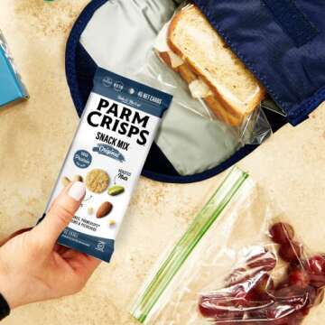 Healthy ParmCrisps Snack Mix with Cheese and Nuts