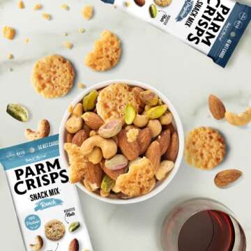 Healthy ParmCrisps Snack Mix with Cheese and Nuts