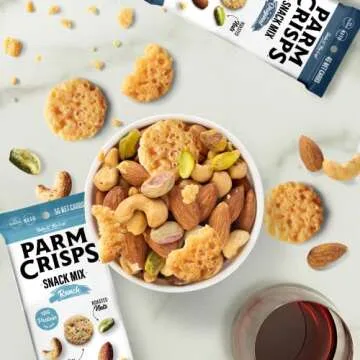 Healthy ParmCrisps Snack Mix with Cheese and Nuts