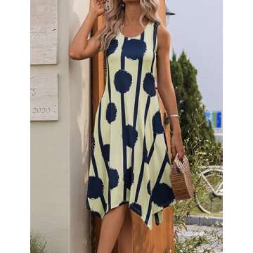 HOTOUCH A Line Dresses for Women Summer Casual Sundress
