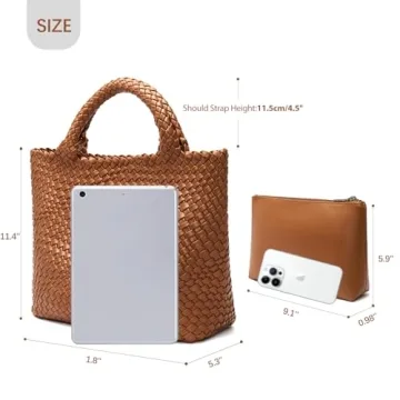 BOSTANTEN Stylish Vegan Leather Summer Tote Bag for Women