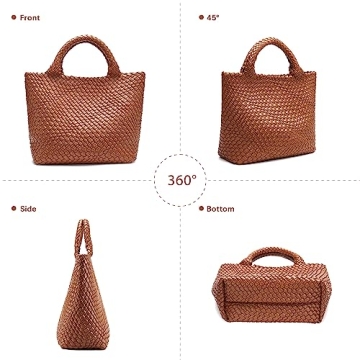 BOSTANTEN Stylish Vegan Leather Summer Tote Bag for Women