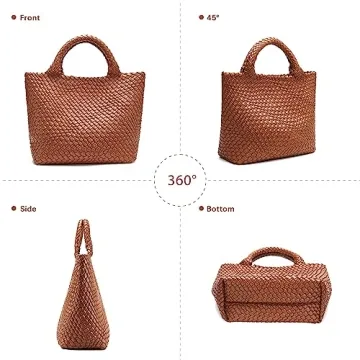 BOSTANTEN Stylish Vegan Leather Summer Tote Bag for Women