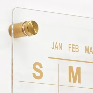 Modern Acrylic Wall Calendar with Dry Erase Marker - Floating Design
