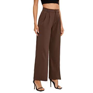 SweatyRocks Women's Casual High Waisted Pants - Trendy Style