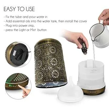 Unique 250ML Essential Oil Diffuser - Auto Shut-Off