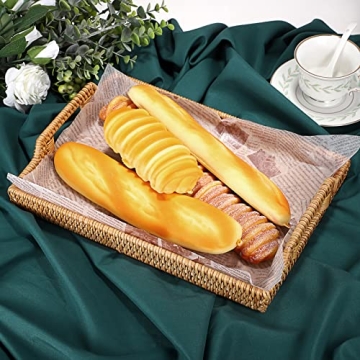 Hipiwe Hand-Woven Rattan Decorative Tray for Home