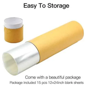 15 Pack 6 Mil Clear Mylar Stencil Sheets, 12" x 24" Blank Stencils, Reusable Template Material, Make Your Own Stencil Compatible Vinyl Cutting Machine