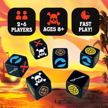 Booty Dice Pirate Game for Family Fun | 2-6 Players