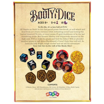 Booty Dice Pirate Game for Family Fun | 2-6 Players