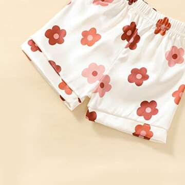 Qiylii Toddler Floral Silk Pajama Set in Pink - 2PC