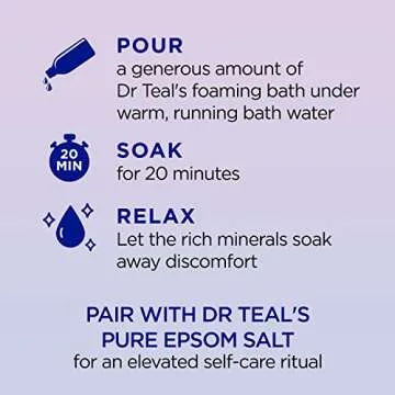 Dr Teal's Foaming Bath with Pure Epsom Salt, Sleep Blend with Melatonin, Lavender & Chamomile Essential Oils, 34 fl oz (Pack of 2) (Packaging May Vary)