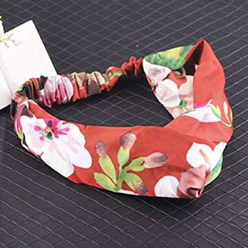 Amandir 8 Pack Headbands for Women Boho Cute Twist Headband Criss Cross Head Wraps Hair Band Bows Accessories