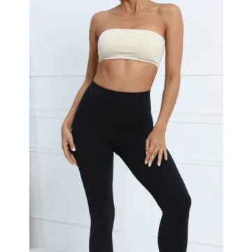 MISSACTIVER Wireless Bandeau Crop Top for Yoga Fitness