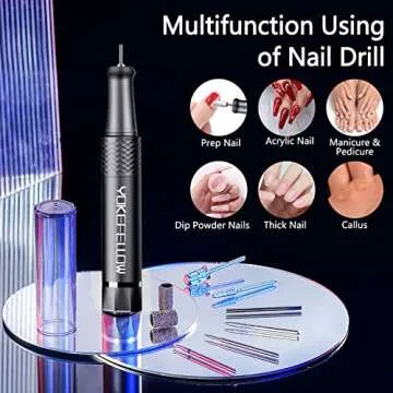 Yokefellow Nail Drill Machine, 40000 RPM Rechargeable