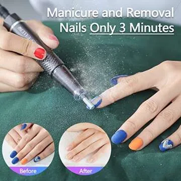 Yokefellow Nail Drill Machine, 40000 RPM Rechargeable