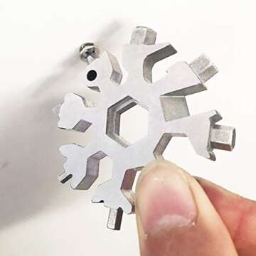 CASIMR Snowflake Multi Tool, Unique Stocking Stuffers for Women Men Kids Adults Teens, Mens Christmas Gifts Cool Gadgets for Dad Birthday Gift, Portable 18-in-1 Stainless Steel Multitool Presents