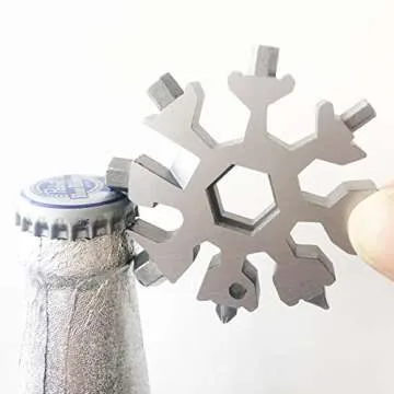 CASIMR Snowflake Multi Tool, Unique Stocking Stuffers for Women Men Kids Adults Teens, Mens Christmas Gifts Cool Gadgets for Dad Birthday Gift, Portable 18-in-1 Stainless Steel Multitool Presents