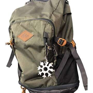 CASIMR Snowflake Multi Tool, Unique Stocking Stuffers for Women Men Kids Adults Teens, Mens Christmas Gifts Cool Gadgets for Dad Birthday Gift, Portable 18-in-1 Stainless Steel Multitool Presents