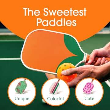 Vibrant Tangerine Pickleball Paddle for All Ages