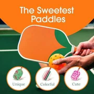 Vibrant Tangerine Pickleball Paddle for All Ages
