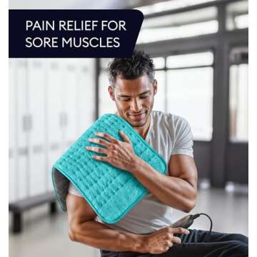 GENIANI Double Sided XL Heating Pad Electric for Lower Back Pain & Period Cramps Relief, Heat Pad with 6 Heat Settings for Neck & Shoulders, Heat Patches (12"x24" Viridian Green)