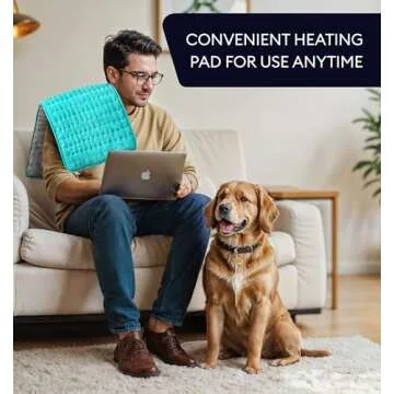 GENIANI Double Sided XL Heating Pad Electric for Lower Back Pain & Period Cramps Relief, Heat Pad with 6 Heat Settings for Neck & Shoulders, Heat Patches (12"x24" Viridian Green)