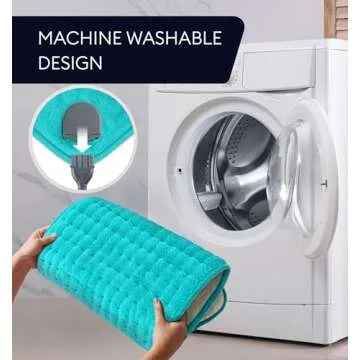 GENIANI Double Sided XL Heating Pad Electric for Lower Back Pain & Period Cramps Relief, Heat Pad with 6 Heat Settings for Neck & Shoulders, Heat Patches (12"x24" Viridian Green)