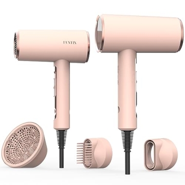 FUNTIN Hair Dryer with Diffuser and Brush for Women
