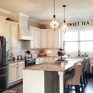 CLAXY Distressed Wood Pendant Light for Home Decor